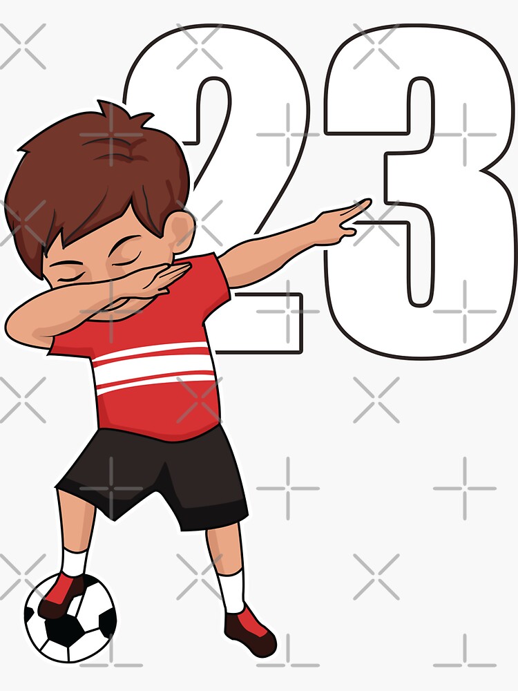 "Awesome Soccer Player Number 23 Soccer Athlete Athletic Sports Team " Sticker by VollLaser