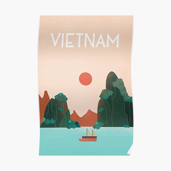 affiche de voyage au vietnam Poster