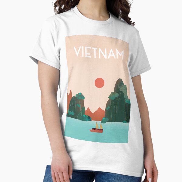 T-Shirt Voyage Vietnam – Rizières De Sapa Et Scènes De Hanoi – Idéal Cadeau Souvenir
