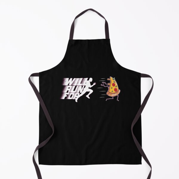 Item preview, Will Run For Pizza, funny idea gift for pizza lovers designed and sold by JUSTBEELEGANT.