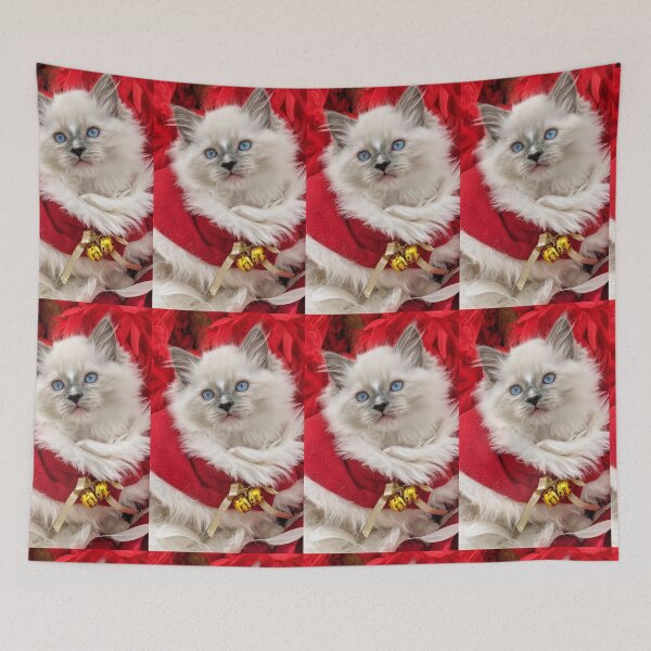 Item preview, Ragdoll kitten Santa baby designed and sold by Fluffycat2020.