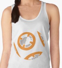 Orange and Grey Color Block Women's Tank Top