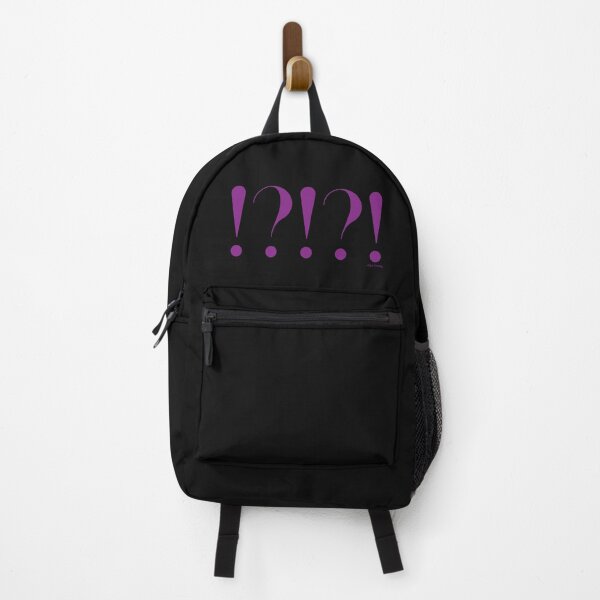 !?!?! punctuation exclamation question in purple Backpack