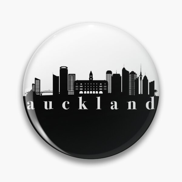 Item preview, minimalist auckland skyline black and white color block  designed and sold by neopop.