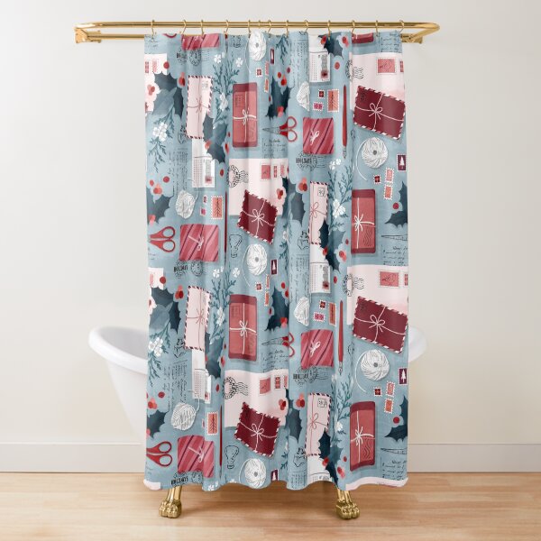 Christmas post Shower Curtain