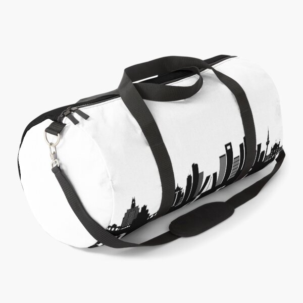 Item preview, minimalist madrid skyline black and white color block designed and sold by neopop.