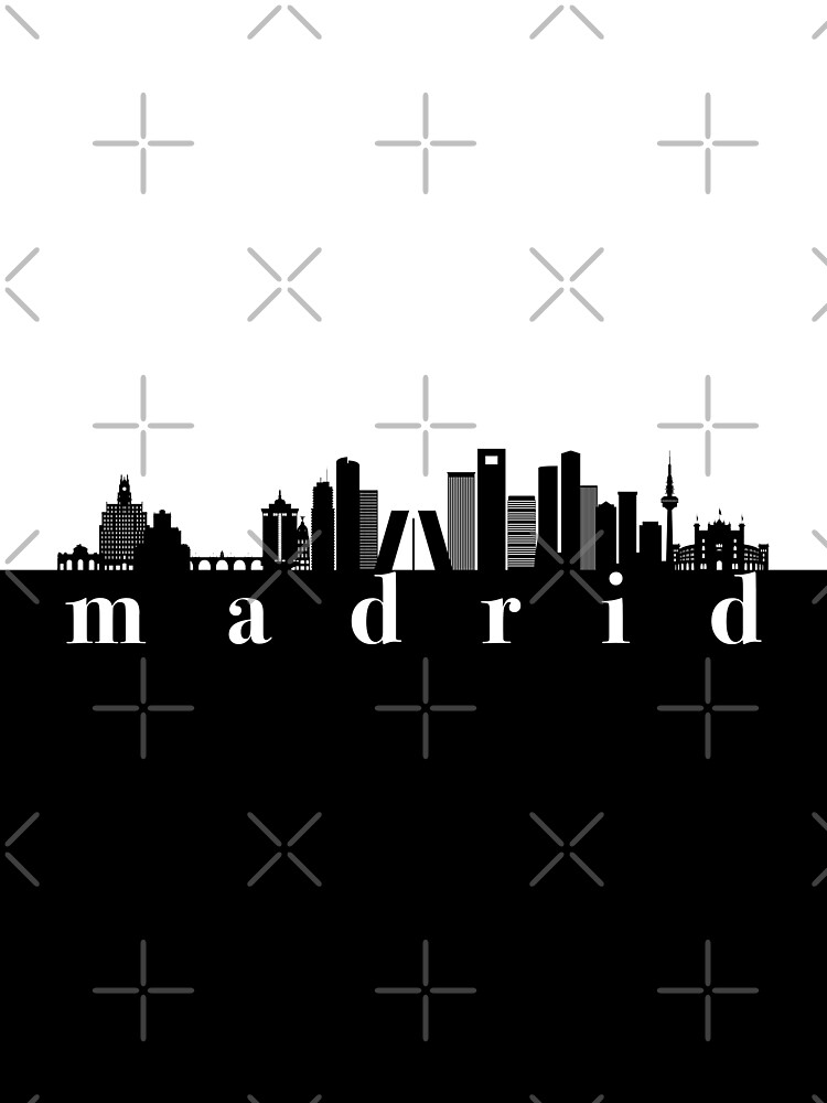 minimalist barcelona skyline black and white color block  Poster for Sale  by neopop