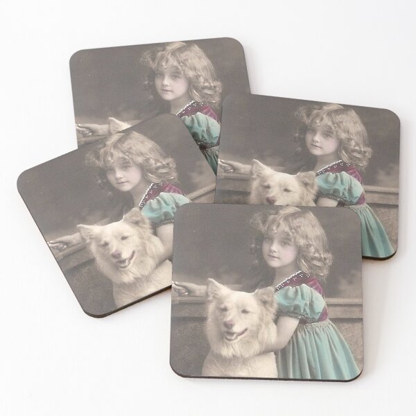 Item preview, Vintage dog cute photo girl Dogs retro pet  designed and sold by Coolstuff4you71.