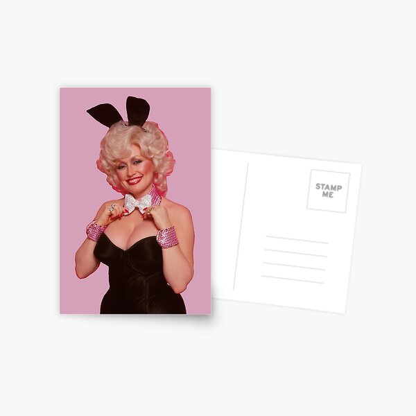 Bunny Dolly Parton Postcard