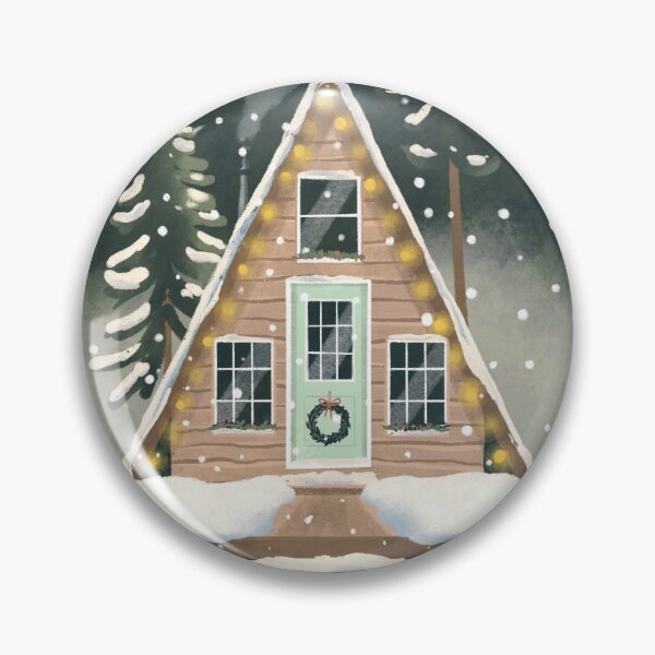 Item preview, Christmas Tiny Cabin in Woods designed and sold by brabikate.