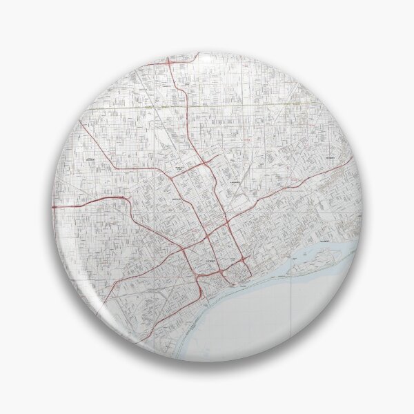 Item preview, Detroit, MI Hexadic Topographical Map Clean designed and sold by PGHPhotoCo.