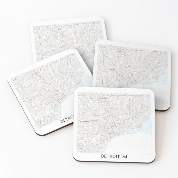 Item preview, Detroit, MI Hexadic Topographical Map Clean designed and sold by PGHPhotoCo.