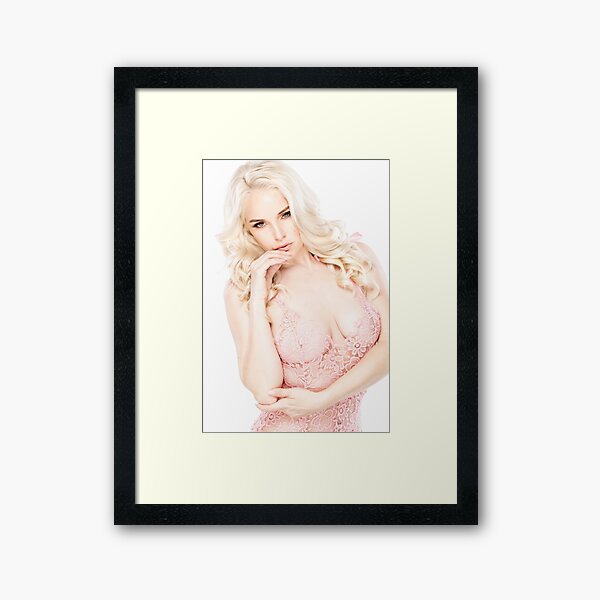 Photos - Model 12 - Cute blonde girl in pink lingerie 1 - 1 - 1 - 1 - 1 - 1 - 1 - Design 1 - 1 - 1 - 1 - 1 - 1 - 1 - 1 Framed Art Print