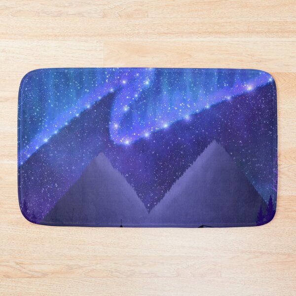 Item preview, Northern Lights over Mountain Town designed and sold by paintedkat.