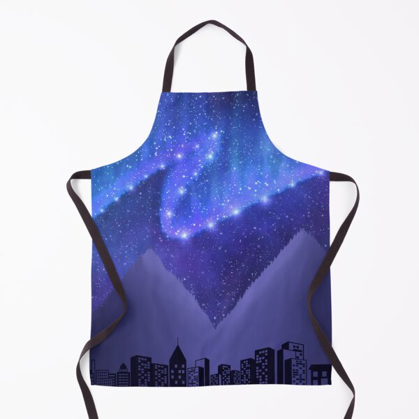 Item preview, Northern Lights over Mountain Town designed and sold by paintedkat.