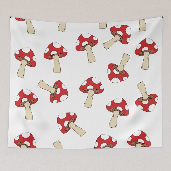 Item preview, Red Mushroom Print designed and sold by banabananaz.