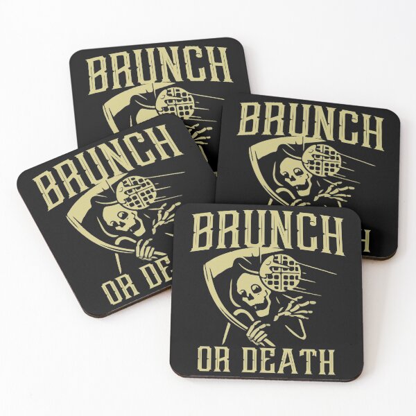 Item preview, Brunch Or Death, Grim Reaper designed and sold by printify.