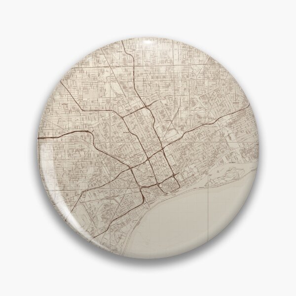 Item preview, Detroit, MI Hexadic Topographical Map Vintage designed and sold by PGHPhotoCo.