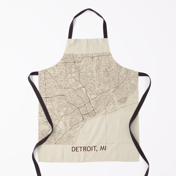 Item preview, Detroit, MI Vintage mapa topográfico hexagonal designed and sold by PGHPhotoCo.