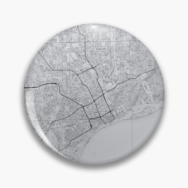 Item preview, Detroit, MI Hexadic Topographical Map Grey designed and sold by PGHPhotoCo.