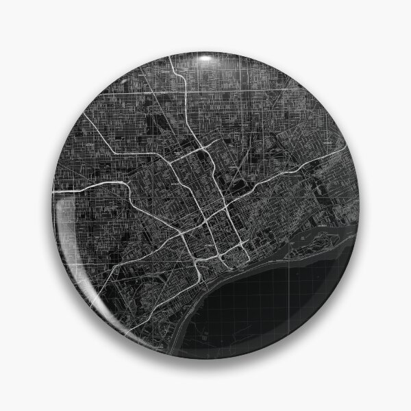 Item preview, Detroit, MI Hexadic Topographical Map Black designed and sold by PGHPhotoCo.
