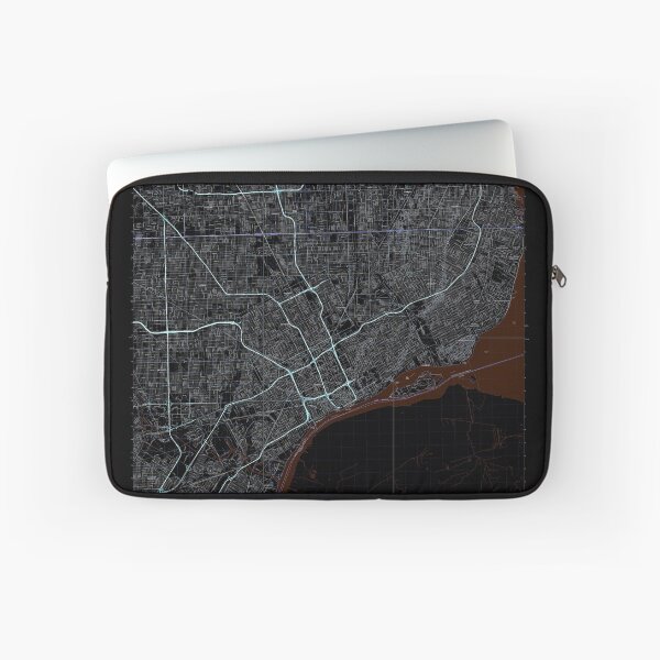 Item preview, Detroit, MI Hexadic Topographical Map Dark designed and sold by PGHPhotoCo.