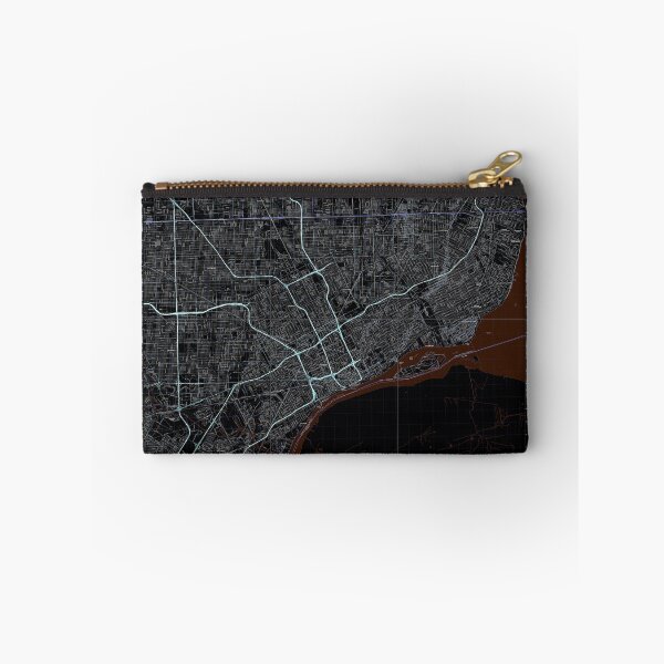 Item preview, Detroit, MI Hexadic Topographical Map Dark designed and sold by PGHPhotoCo.