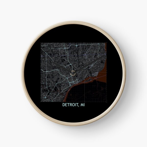 Item preview, Detroit, MI Hexadic Topographical Map Dark designed and sold by PGHPhotoCo.
