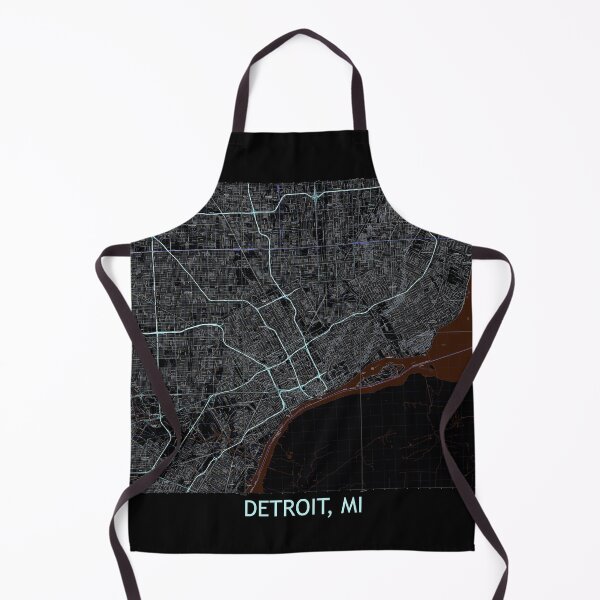 Item preview, Detroit, MI Hexadic Topographical Map Dark designed and sold by PGHPhotoCo.
