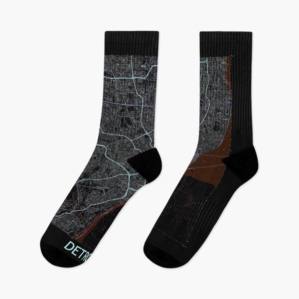 Item preview, Detroit, MI Hexadic Topographical Map Dark designed and sold by PGHPhotoCo.