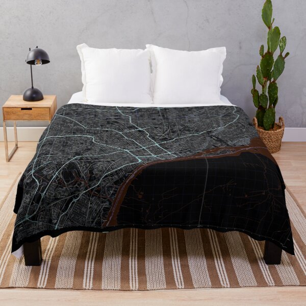 Item preview, Detroit, MI Hexadic Topographical Map Dark designed and sold by PGHPhotoCo.