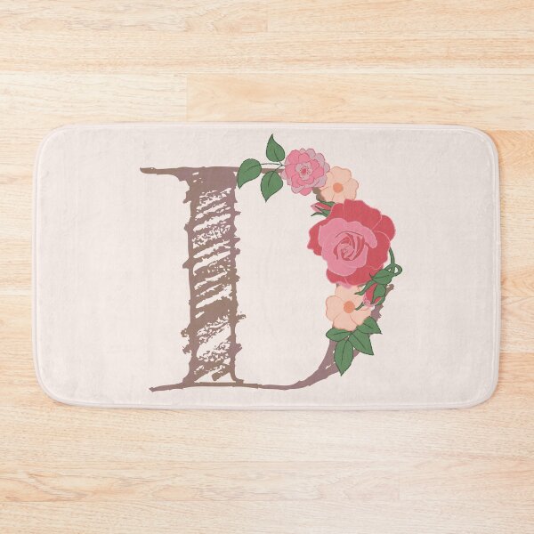 Item preview, Rose Gold Floral Letter "D" designed and sold by JPuckett-Design.