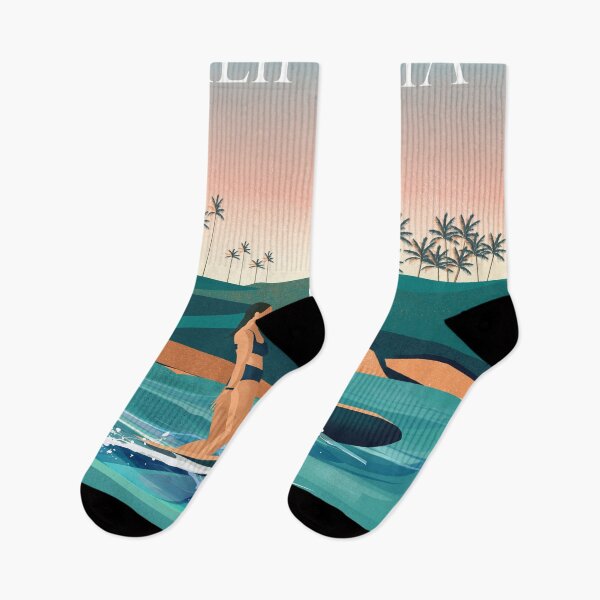 Item preview, California surf travel poster designed and sold by Arctic frame studio.