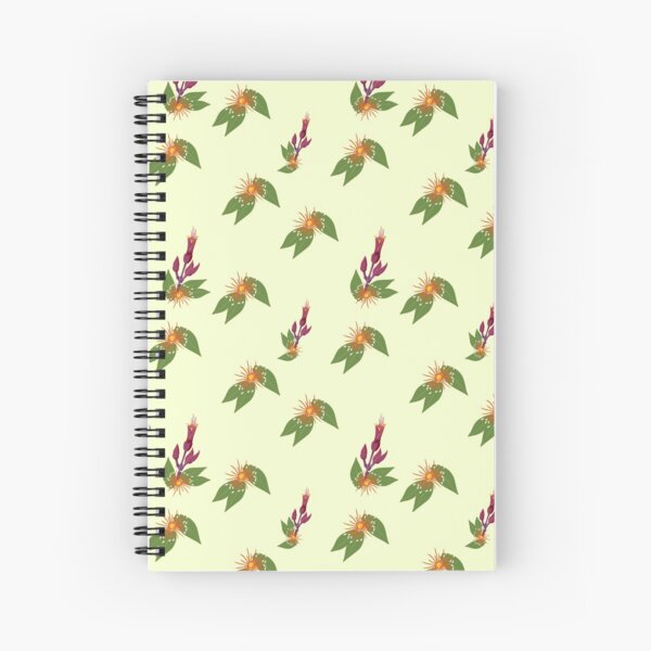 Southern Rata and Flax Flowers - Native New Zealand Plants Spiral Notebook