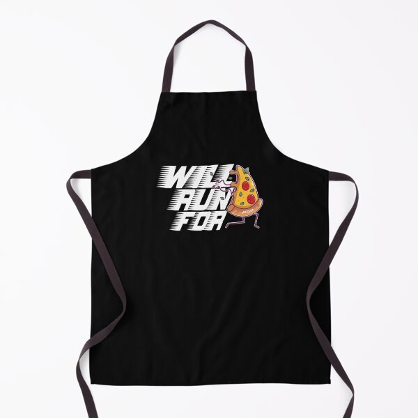 Item preview, Will Run For Pizza, funny idea gift for pizza lovers designed and sold by JUSTBEELEGANT.
