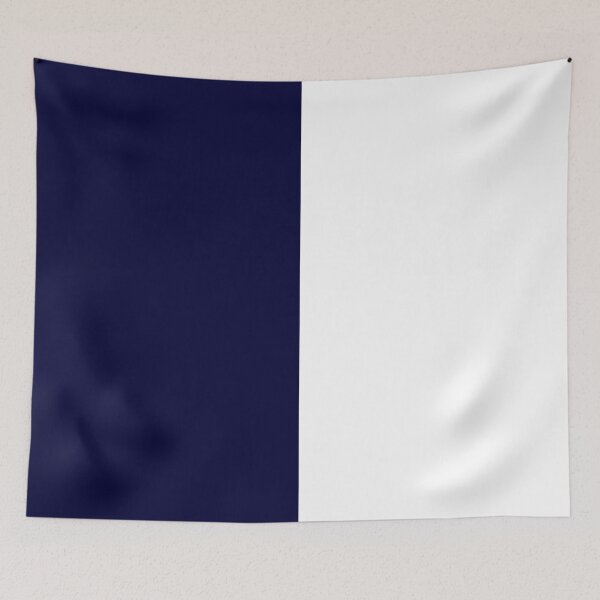 Item preview, Navy Blue And White Half And Half designed and sold by rewstudio.