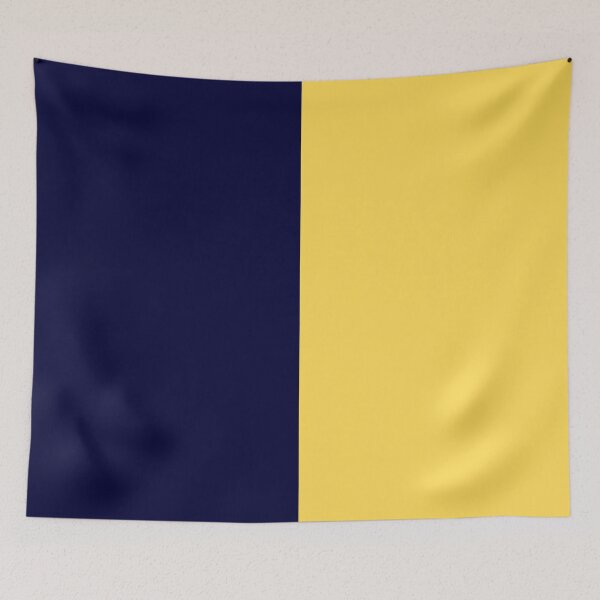 Item preview, Navy Blue And Mustard Yellow Half And Half designed and sold by rewstudio.