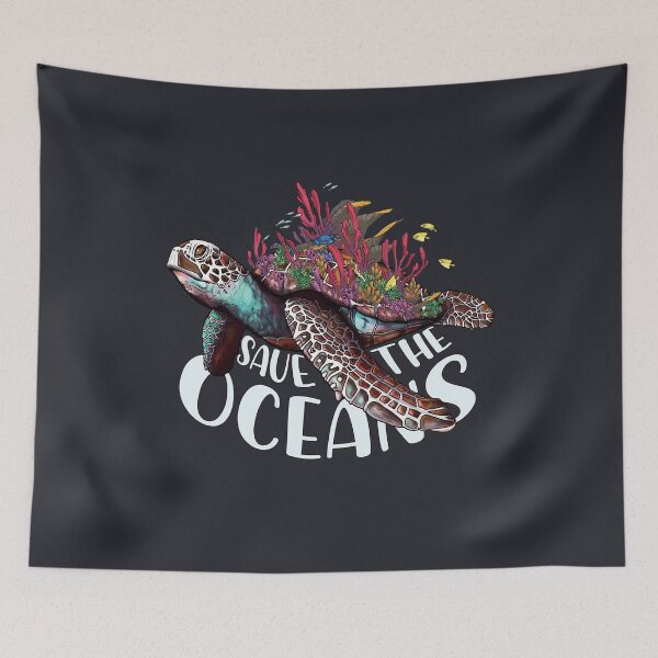 Item preview, Save The Ocean Sea Turtle & Reefs Cartoon designed and sold by MrEddie10.