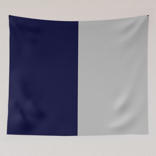 Item preview, Navy Blue And Silver Gray Half And Half designed and sold by rewstudio.
