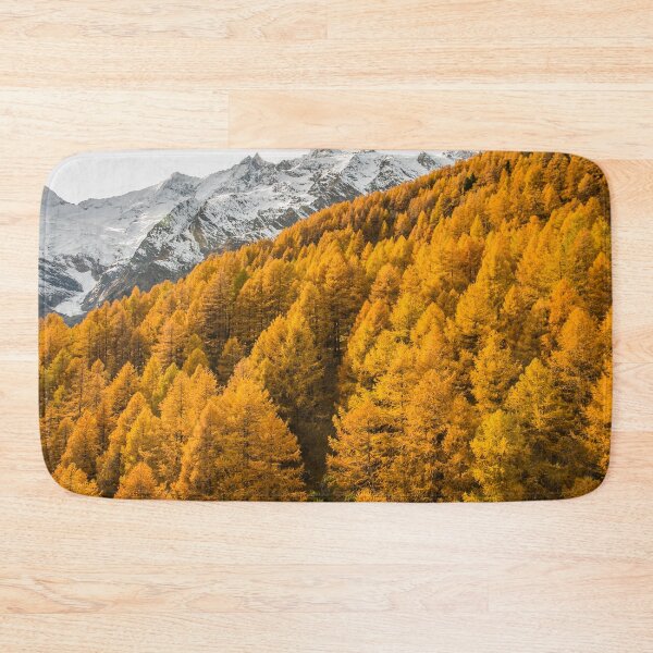 Item preview, Saas Fee Golden autumn in the Valais landscape designed and sold by seunglee.