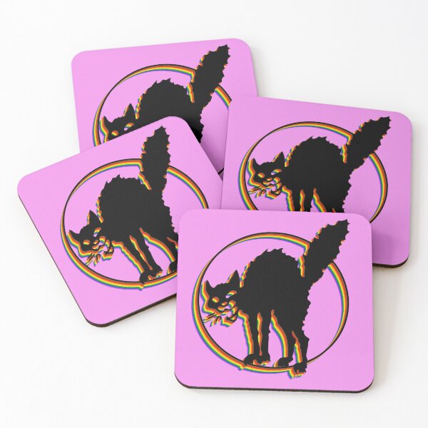 Item preview, Gay Pride Anarcho-syndicalist Cat Symbol Over the Heart designed and sold by Kole's Designs.