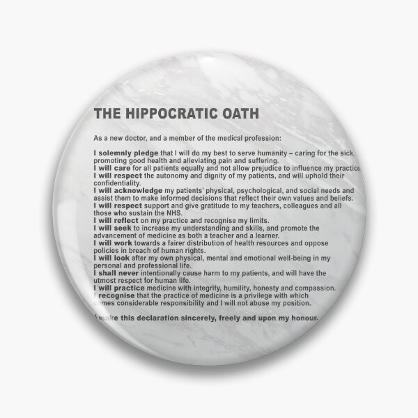 Item preview, Hippocratic Oath: I solemnly pledge (Declaration of a New Doctor) designed and sold by Livity.