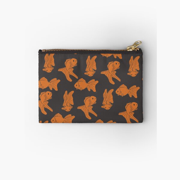Item preview, Meh Goldfish black background designed and sold by Salem Scribbles.