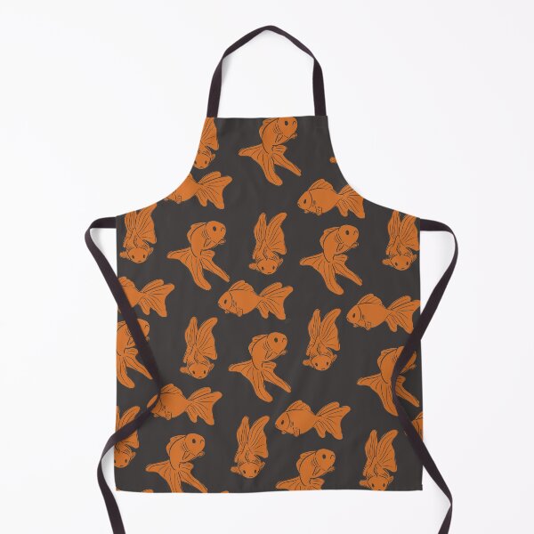 Item preview, Meh Goldfish black background designed and sold by Salem Scribbles.