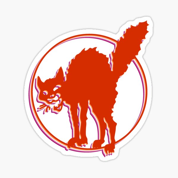 Item preview, Lesbian Pride Anarcho-syndicalist Cat Symbol Over the Heart designed and sold by Kole's Designs.