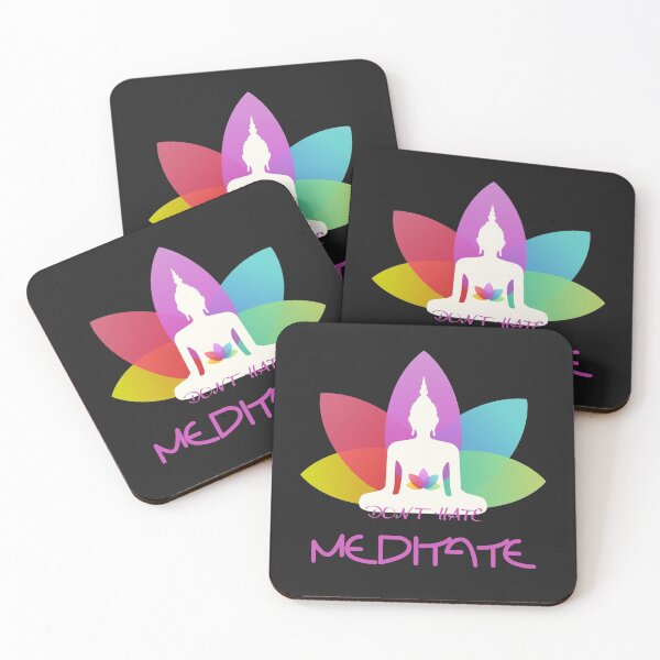 Item preview, Dont hate meditate colored Buddha  designed and sold by urban-color.