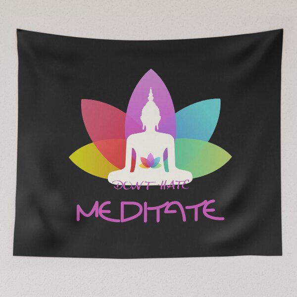 Item preview, Dont hate meditate colored Buddha  designed and sold by urban-color.