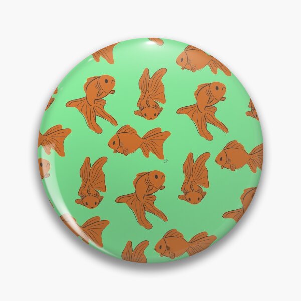 Item preview, Meh Goldfish fondo verde designed and sold by Salem Scribbles.