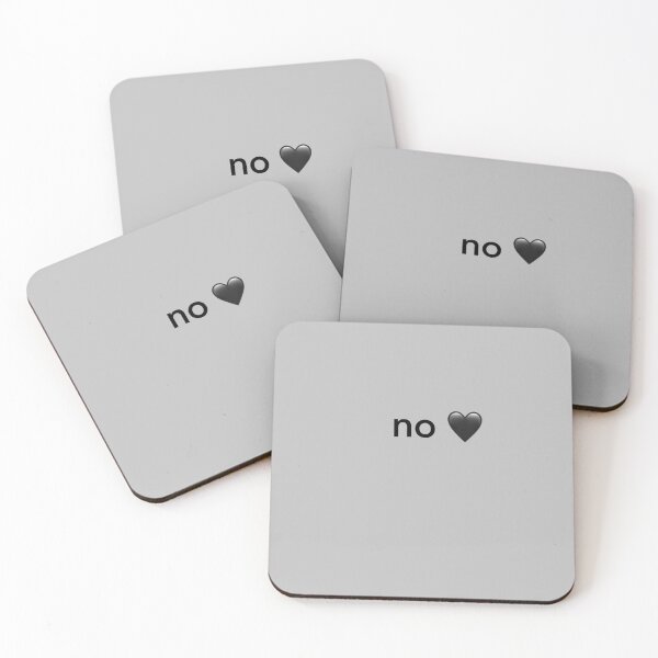 Item preview, No ❤️ - Black designed and sold by Farrart.k.