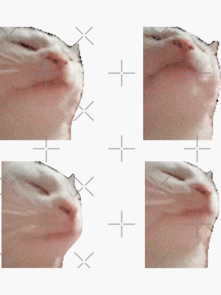 Thumbnail 3 von 3, Sticker, Vibing-Katzen-Meme designt und verkauft von Merch-On.